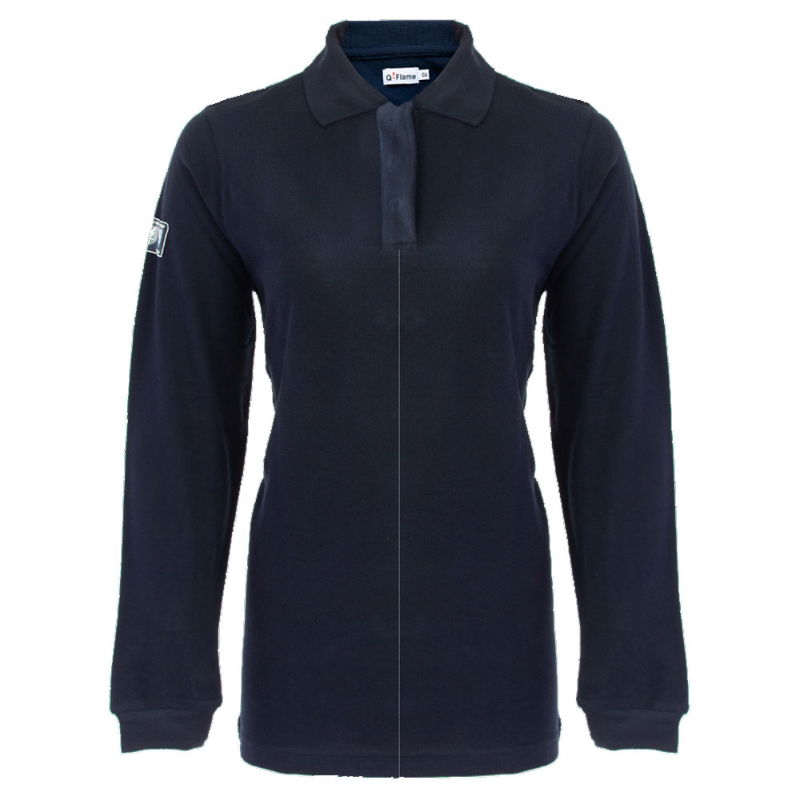 Q-Flame Women’s FR AS Arc 4kA Navy Polo Shirt