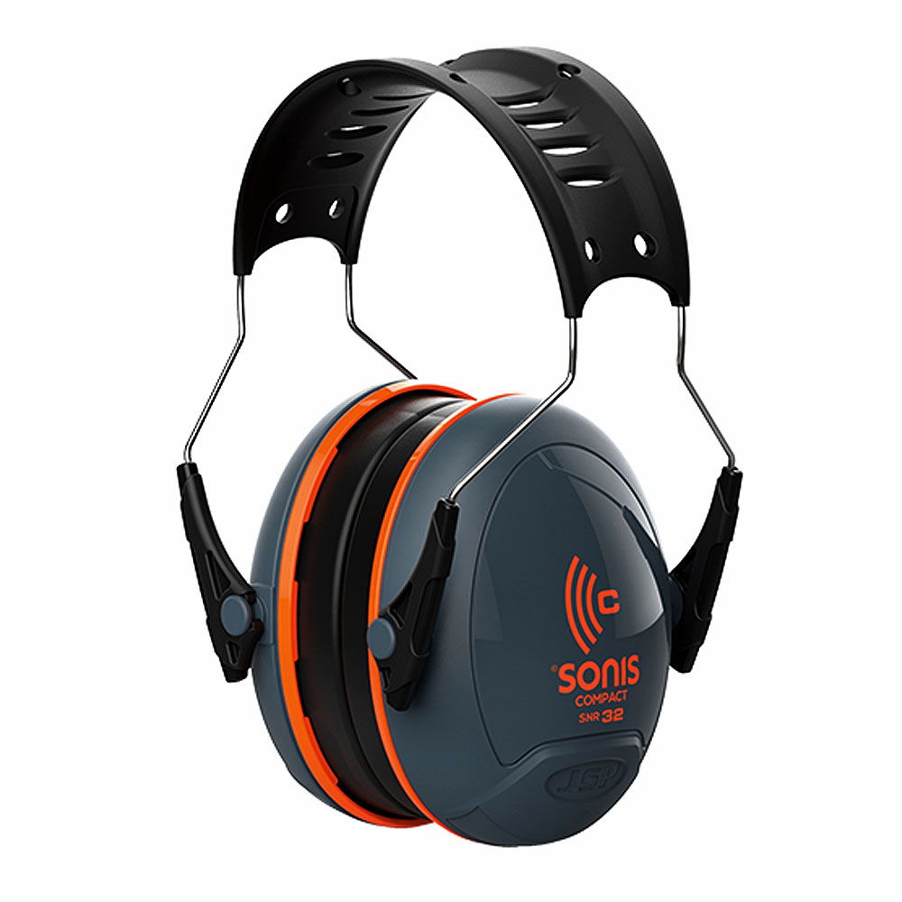 JSP Sonis Compact Low Profile Adjustable Ear Defenders - 32 dB SNR