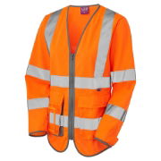 Leo Beaworthy Women's Rail Hi-Vis Superior Sleeved Orange Waistcoat