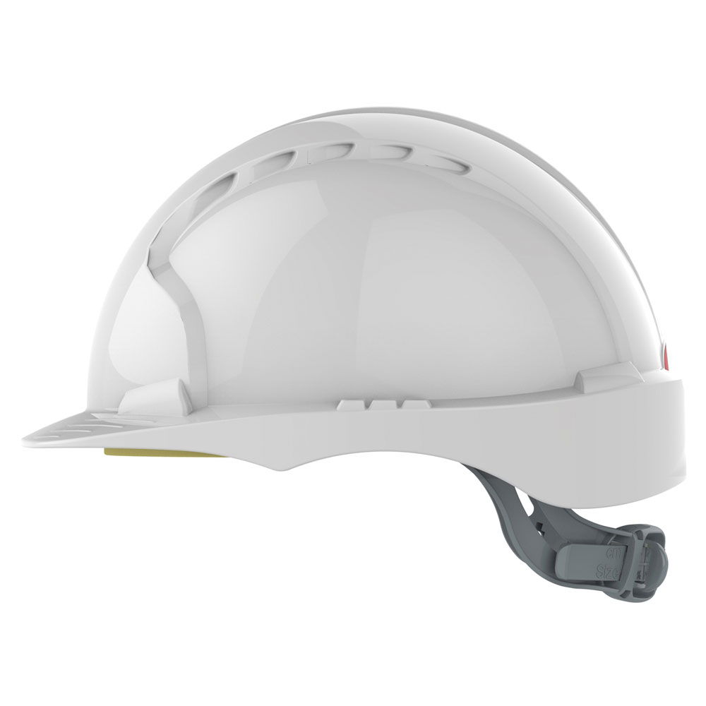 JSP EVO3 Vented Slip Ratchet Safety Helmet - White