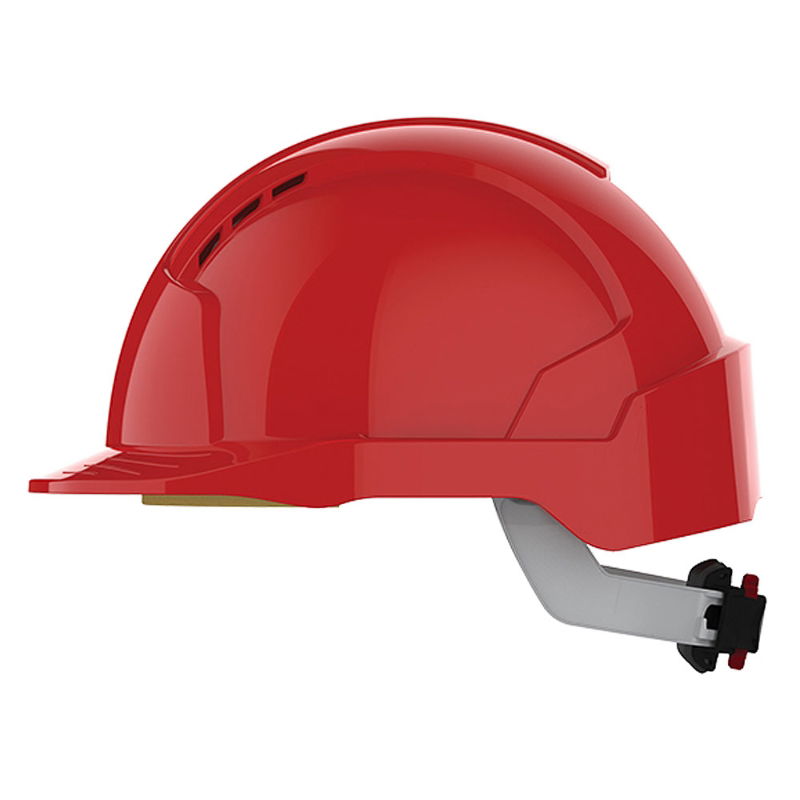 JSP EVOLite Vented Wheel Ratchet Safety Helmet - Red