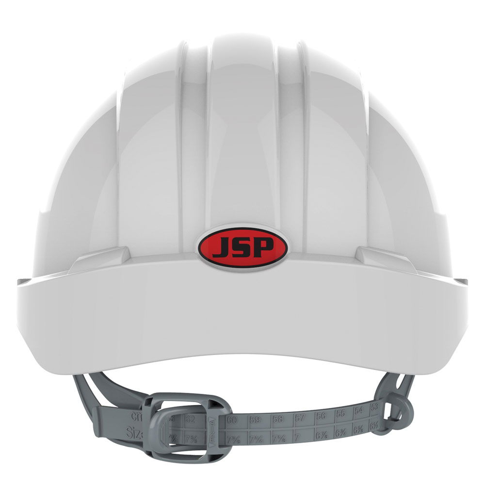 JSP EVO3 Vented Slip Ratchet Safety Helmet - White