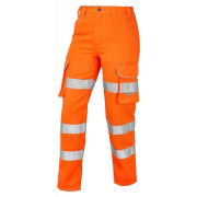 Leo Pennymoor Women's Rail Hi-Vis Poly / Cotton Orange Cargo Trousers