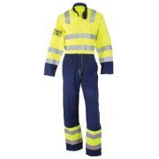 Scape Utilities Yellow/Navy QFlame 4KA (Class 1 Arc) Hi-Vis Coverall - Regular Leg c/w Gas Badge on Rear