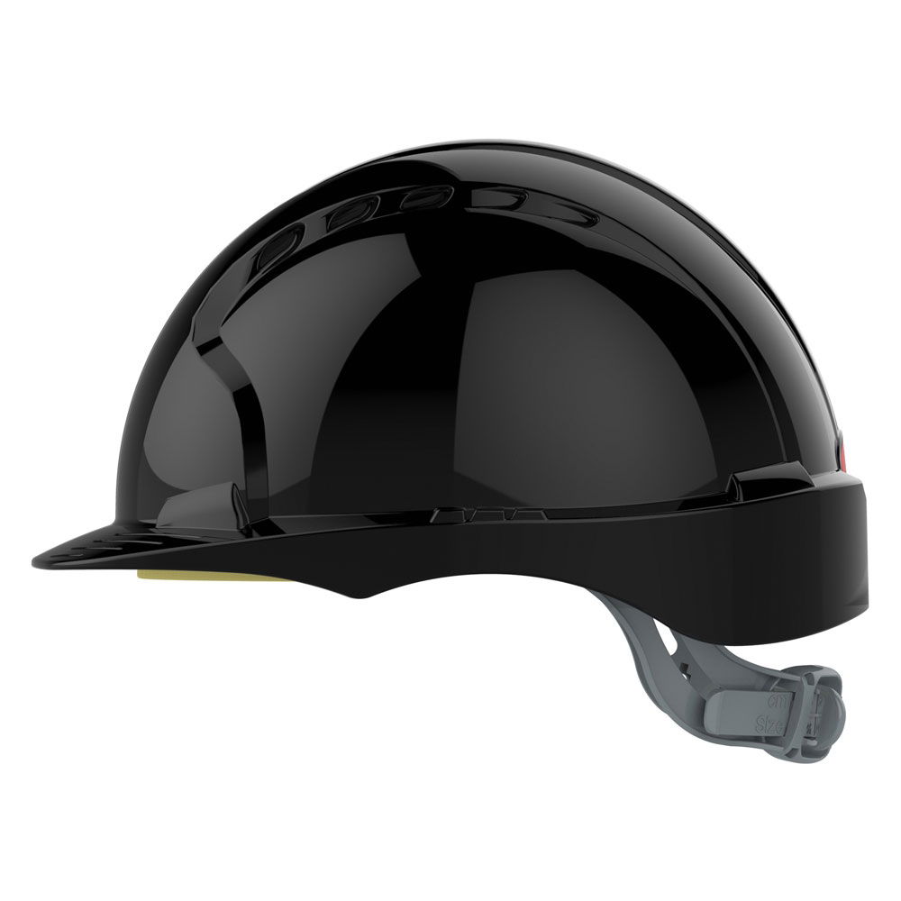 JSP EVO3 Vented Slip Ratchet Safety Helmet - Black