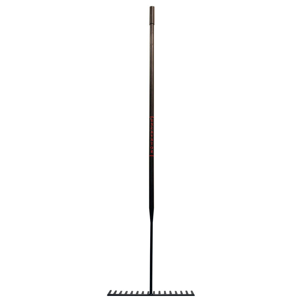 Excavator Asphalt Rake - All Steel Handle