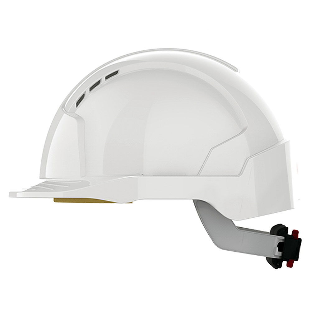 JSP EVOLite Vented Wheel Ratchet Safety Helmet - White