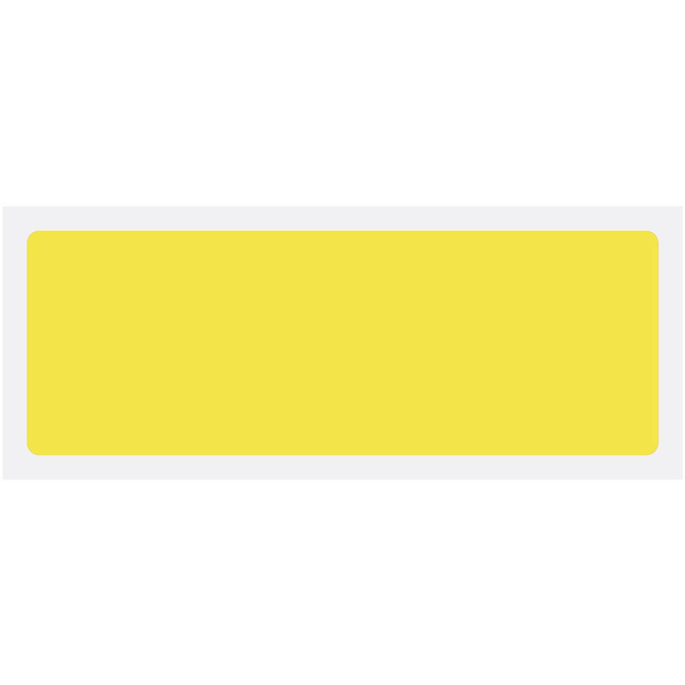 Yellow Blank Rigid Plastic Sign - 600 x 200mm