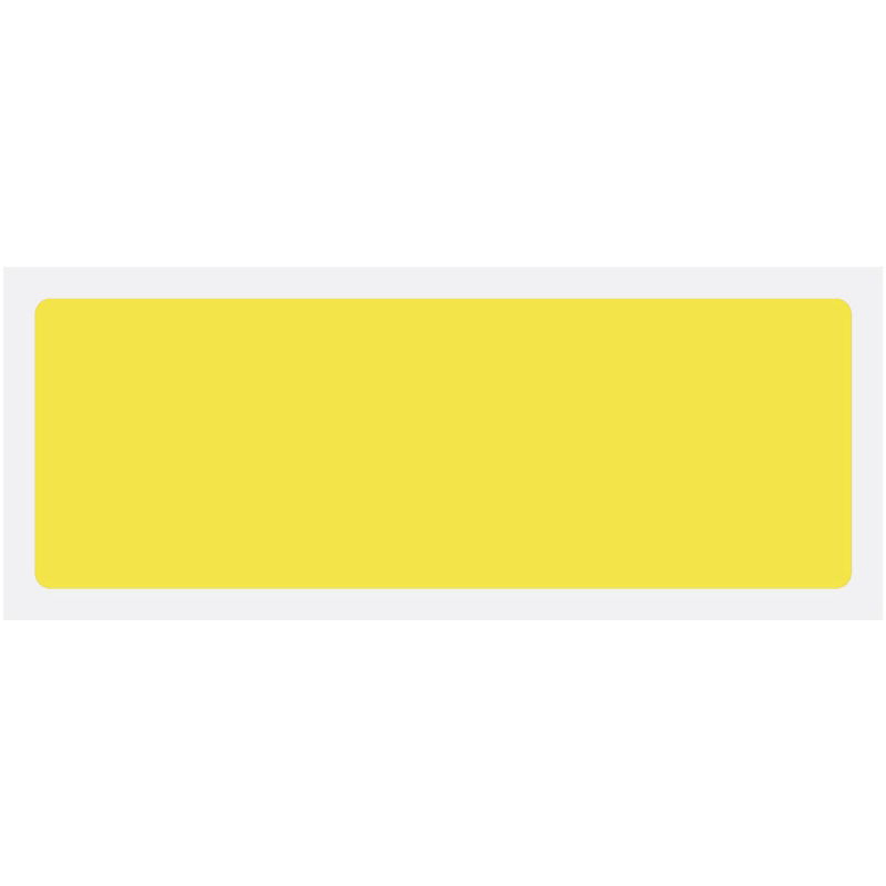 Yellow Blank Rigid Plastic Sign - 600 x 200mm