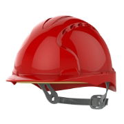 JSP EVO3 Vented Slip Ratchet Safety Helmet - Red