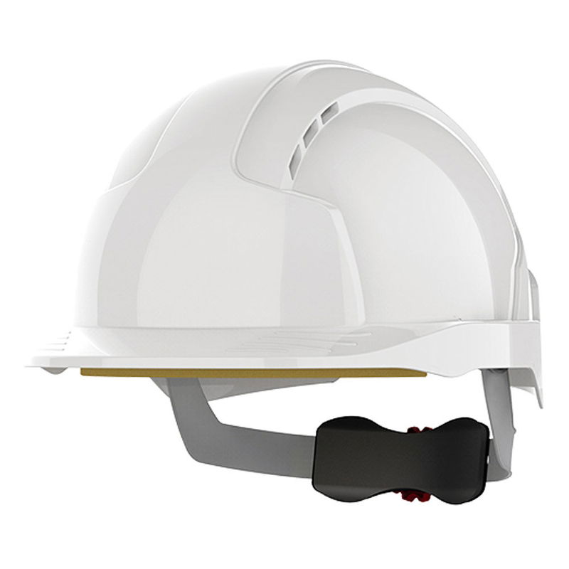 JSP EVOLite Vented Wheel Ratchet Safety Helmet - White