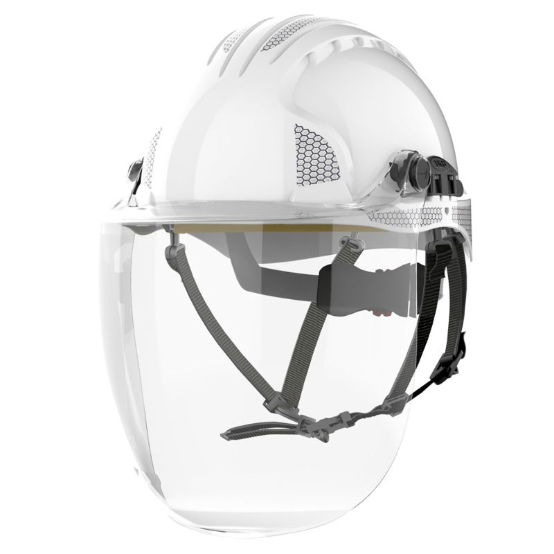 JSP EVO5 Olympus Linesman Safety Helmet with EVOGuard C5-MAX Visor - White