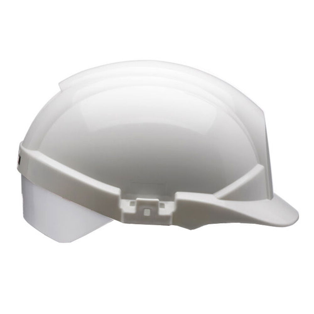 Centurion Reflex Vented White / Silver Safety Helmet - Wheel Ratchet