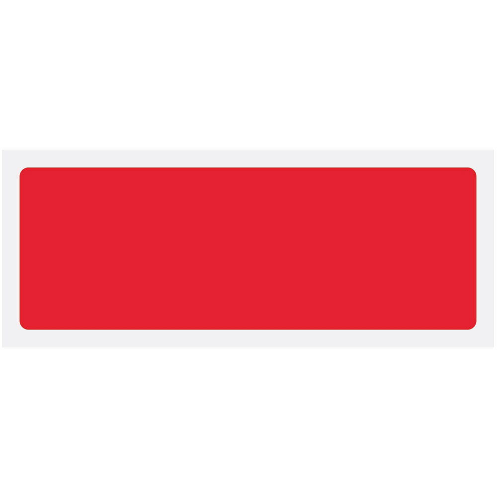 Red Blank Rigid Plastic Sign - 600 x 200mm