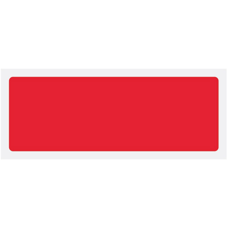 Red Blank Rigid Plastic Sign - 600 x 200mm