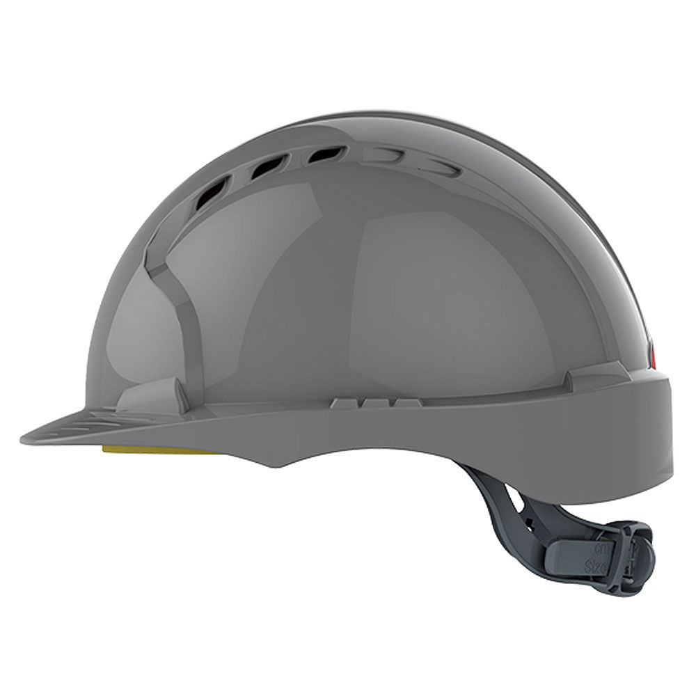 JSP EVO3 Vented Slip Ratchet Safety Helmet - Grey