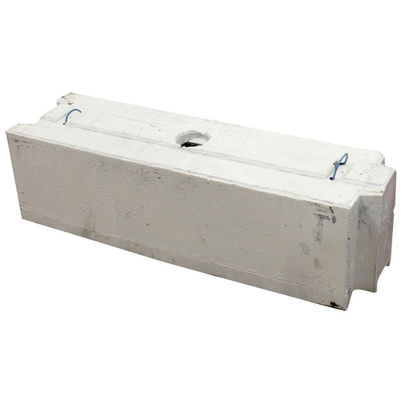 Traffic Log White Barrier - 1000 x 300 x 300mm