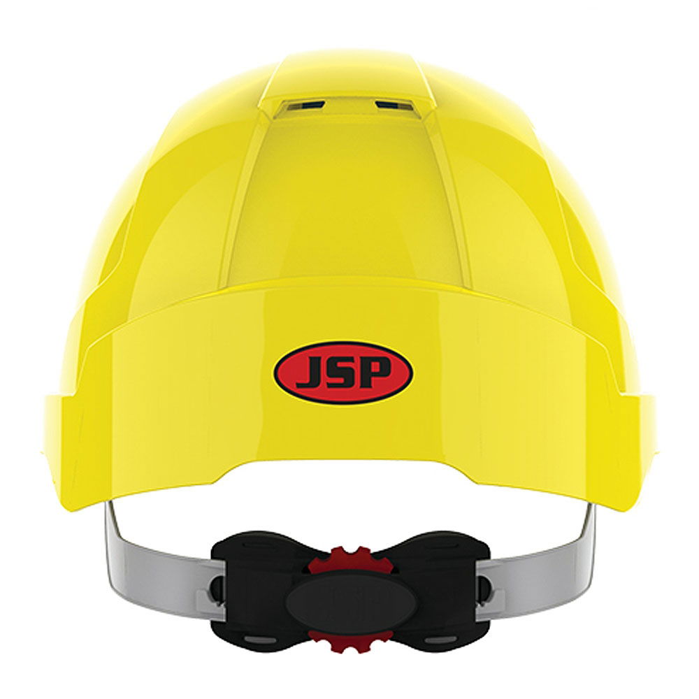 JSP EVOLite Vented Wheel Ratchet Safety Helmet - Yellow