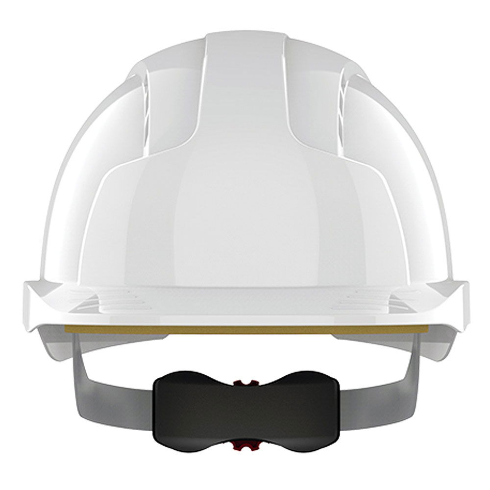 JSP EVOLite Vented Wheel Ratchet Safety Helmet - White