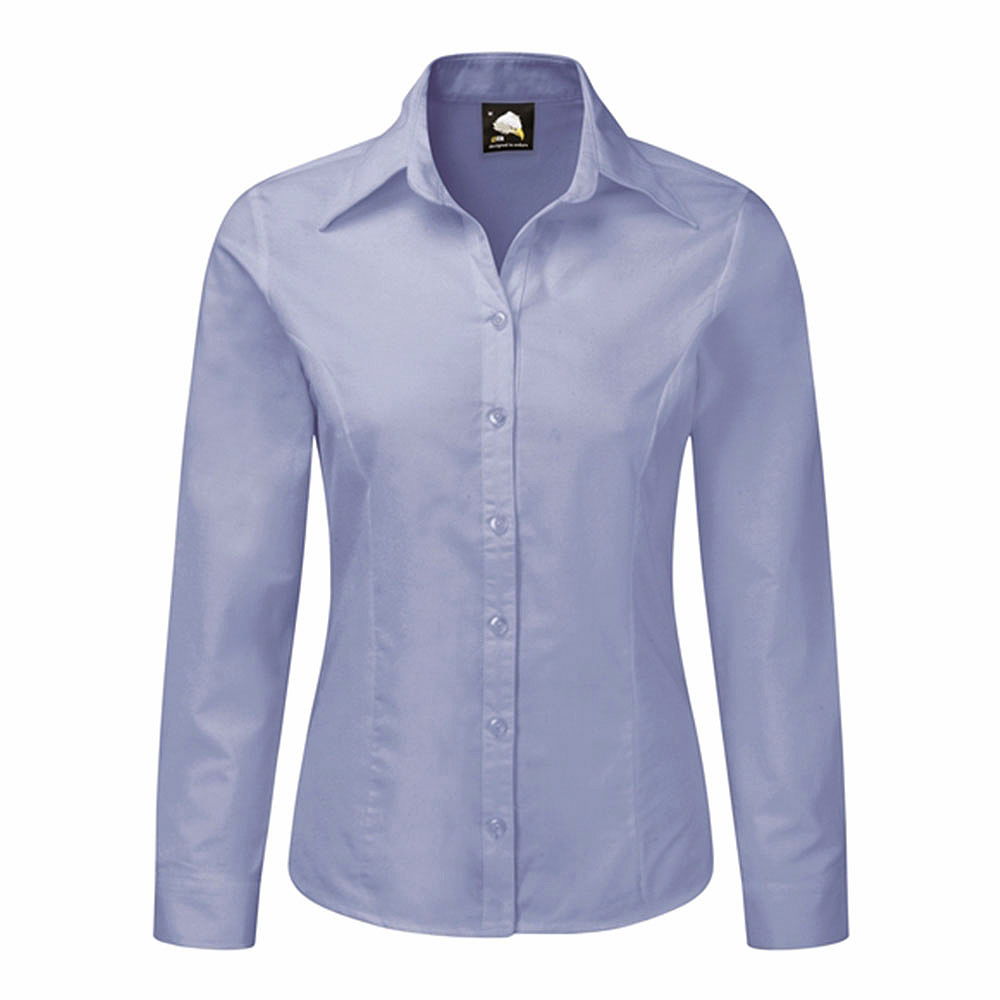 Orn Oxford Women's Long Sleeve Blouse - Sky Blue